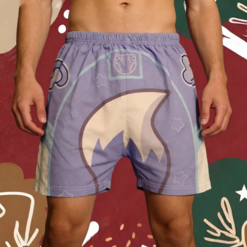 

ABDL Adult Cartoon Shorts Cotton Soft Comfortable Cute Sleeping Pants Elastic Waist DDLG Loose Breathable Home Pants