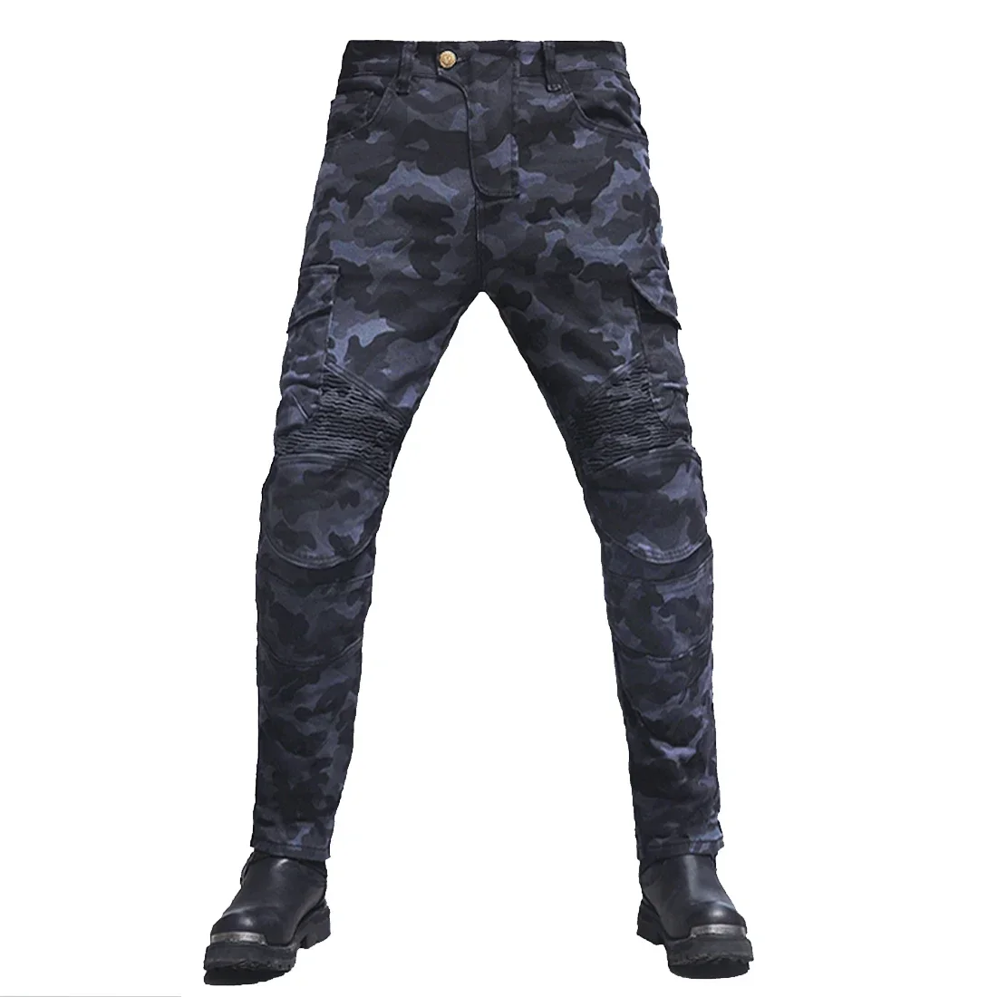 2021 Camouflage Men Motorcycle Riding Pants Biker Jeans Motocross Racing Denim Trousers With 4 X Detachable CE Knee Hip Pads