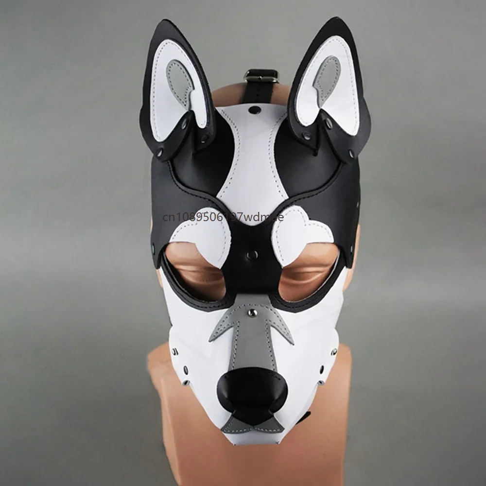 

Animal Dog Head Mask Cosplay Props Adult Masquerade Theme Party Funny Costumes Accessories Nightclub Gothic Punk Adjustable Mask