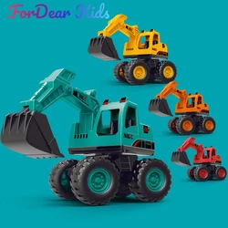 Children's Large Trucks Plastic Engineering Car Dump Truck Crane Excavator Model Inertial Vehicle Car Toys Gift for Kids