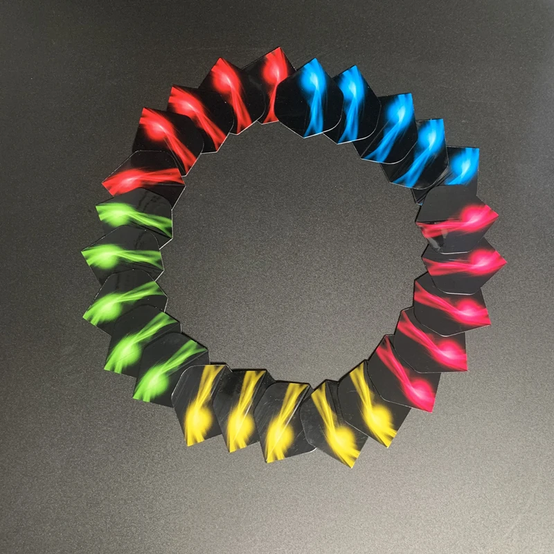 60Pcs/set Professional Darts Accessories Flights Five Colors High Quality Dart Wing Plastic Waterproof Dart Flights Flechette