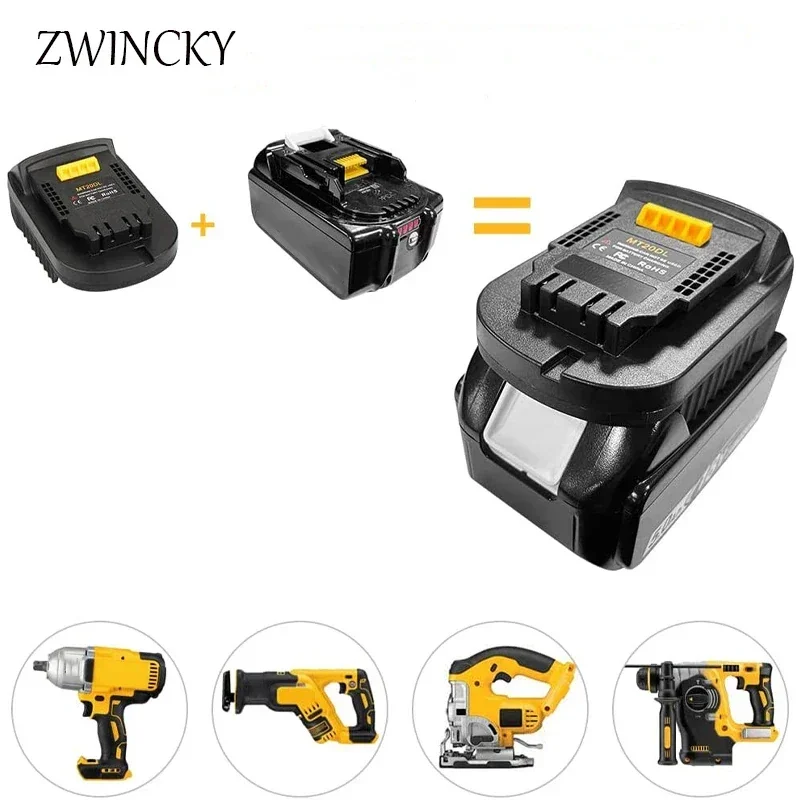 Mt20Dl Adapter Cho Makita 18V Bl1830 Bl1860 Bl1815 Pin Li-Ion Cho Dewalt 18V 20V Dcb200 Li-Ion pin Đèn