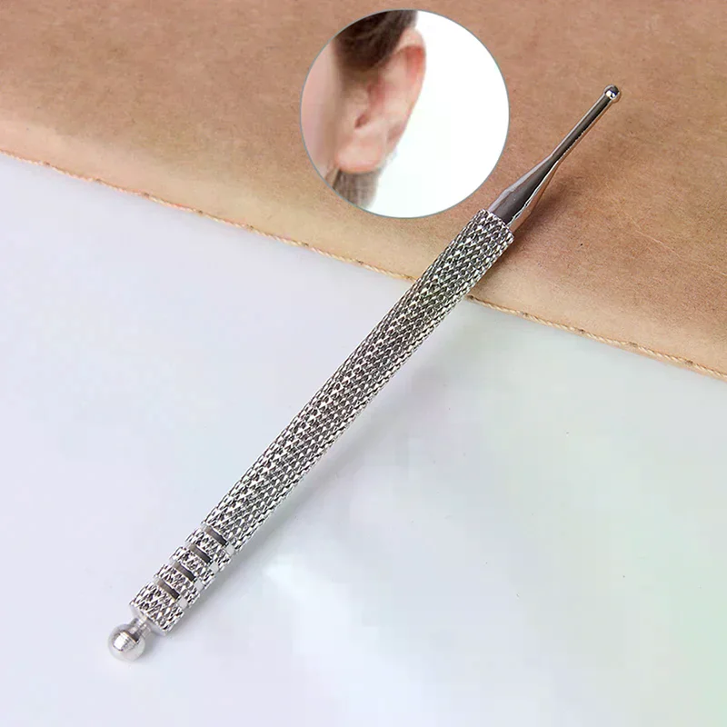 Silver Acupuncture Point Probe Ear Massage Brass Pen Massage Needle Detection Deep Tissue Auriculotherapy Ear Care Tool