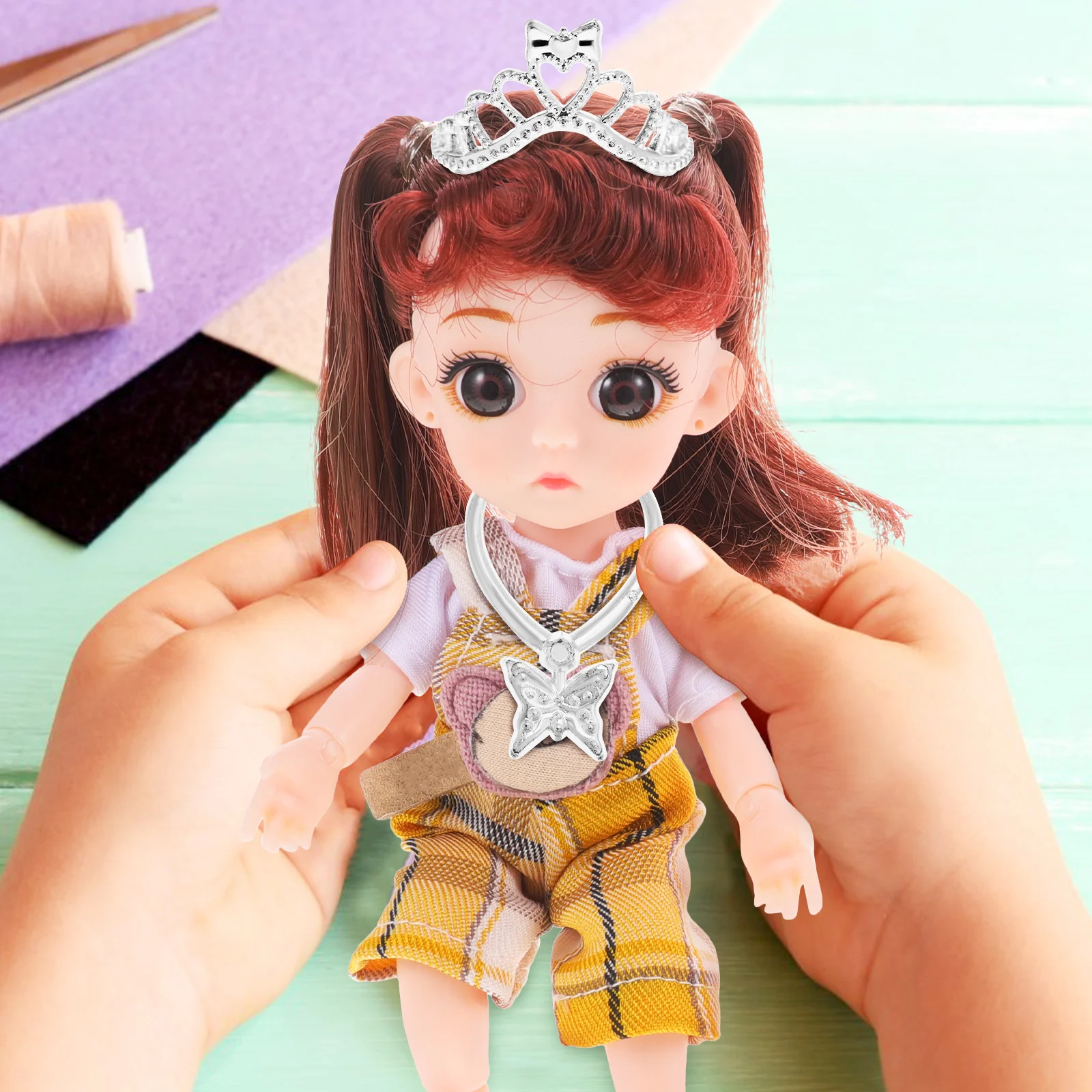 

20 Pcs Crown Necklace Jewellery for Girls Baby Children's Jewelry Costume Toy Toys Little Mini Princess Accessory