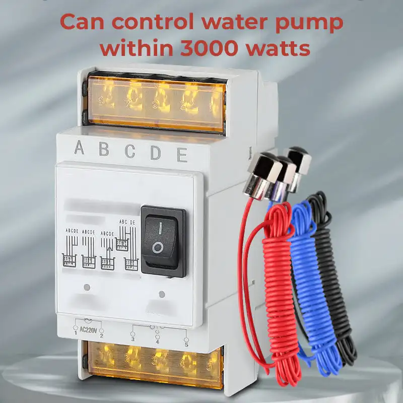 Fully Automatic Water Level Controller Switch 25A 220V Water tank Liquid Level Detection Sensor Water Pump Controller