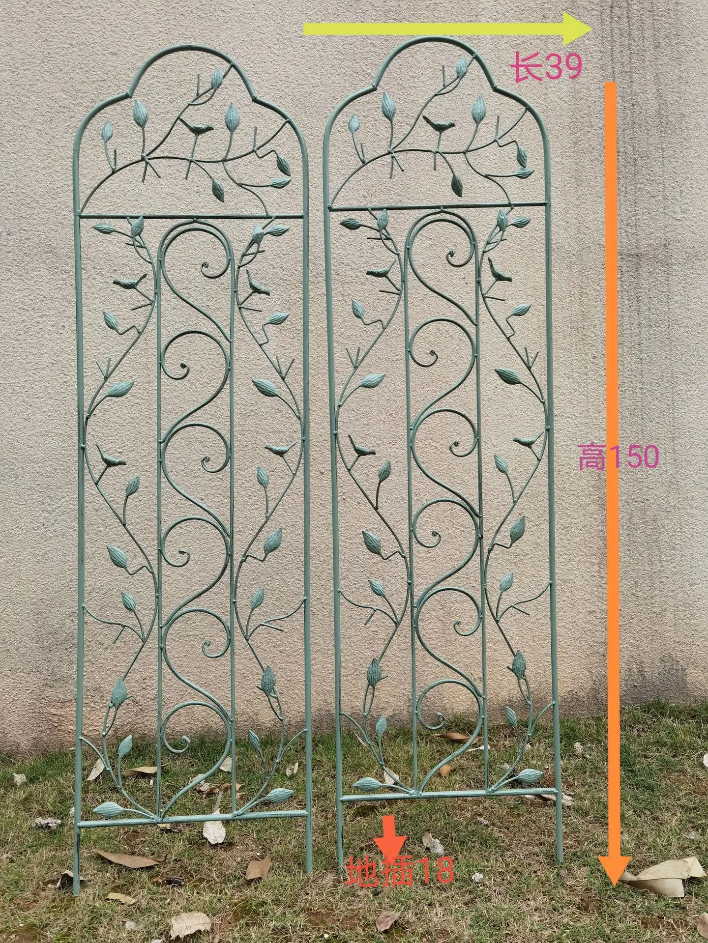 Wrought iron bird insert climbing vine flower stand climbing frame plant