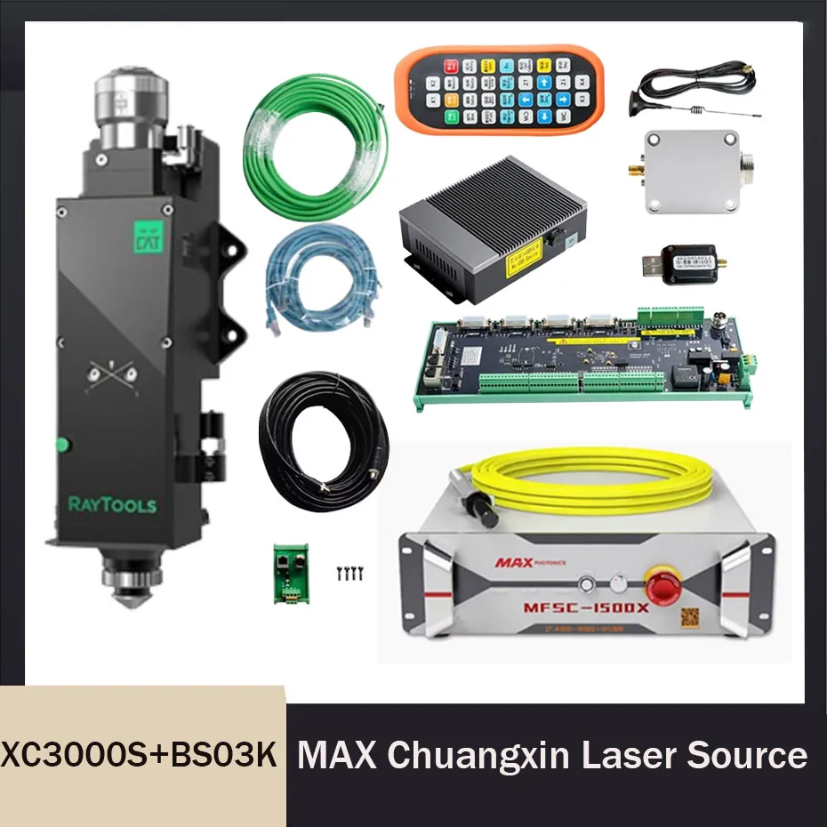 MAX Chuangxin Laser Source Cutting Edition 1500W 2000W 3000W XC3000S Laser System BS03K Intelligent Cutting Head Laser Kit