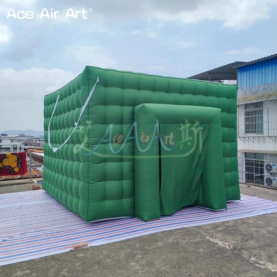 Barraca Inflável Verde Gigante Cubo, barraca De Dupla Camada, festa De Casamento, grande Marquise, barraca Inflável De Boate