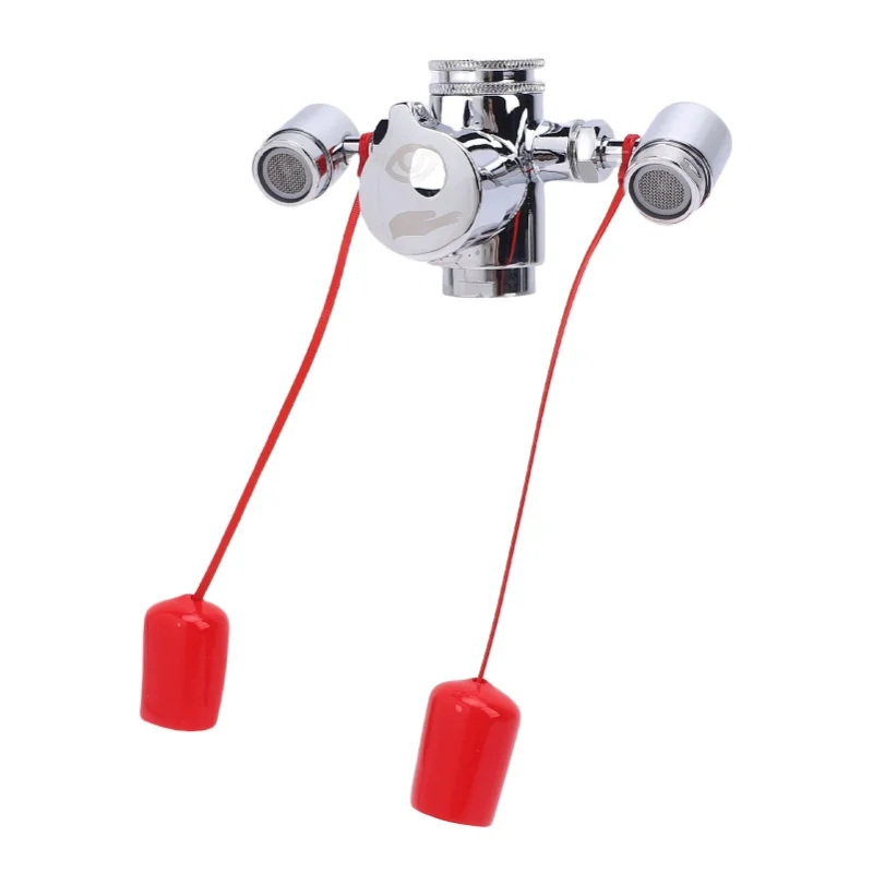 Faucet Mounted Eyewash Station Brass Sink Faucet Eye Washer With Cover And 3 Adapters For Laboratory Factory Home