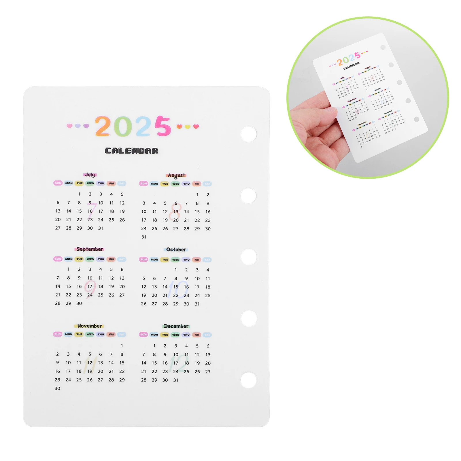 

10 pcs Calendar Separator Pages Refillable Monthly Planner Insert For Binder Loose-Leaf Journal Index Dividers Replacement