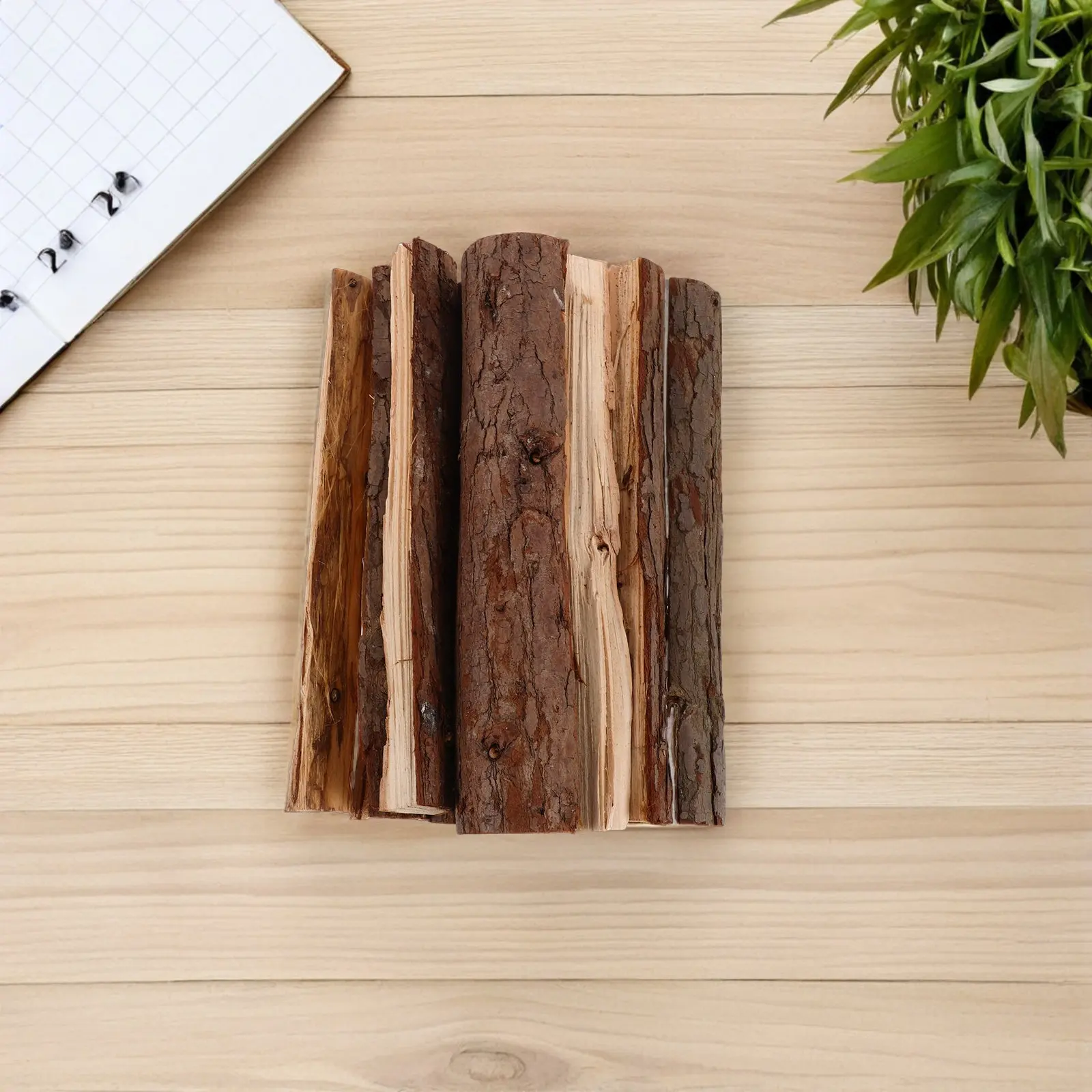 

8Pcs Dried Birch Firewood Logs Natural Wood Sticks Indoor Fireplace Outdoor Fire Pit Decor Garden Firewood Logs for Grilling