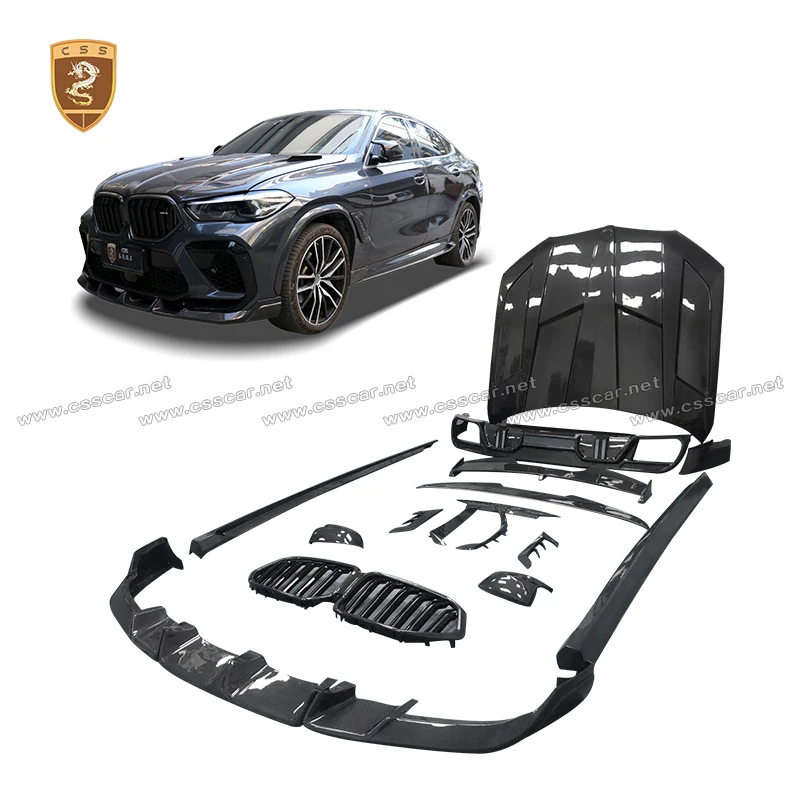 Larte Style Car Side Fender Air Intake Vent Rearview Mirror Cover For BMW X6 2020-2023 G06 Roof Wing Spolier Lid Bodykits