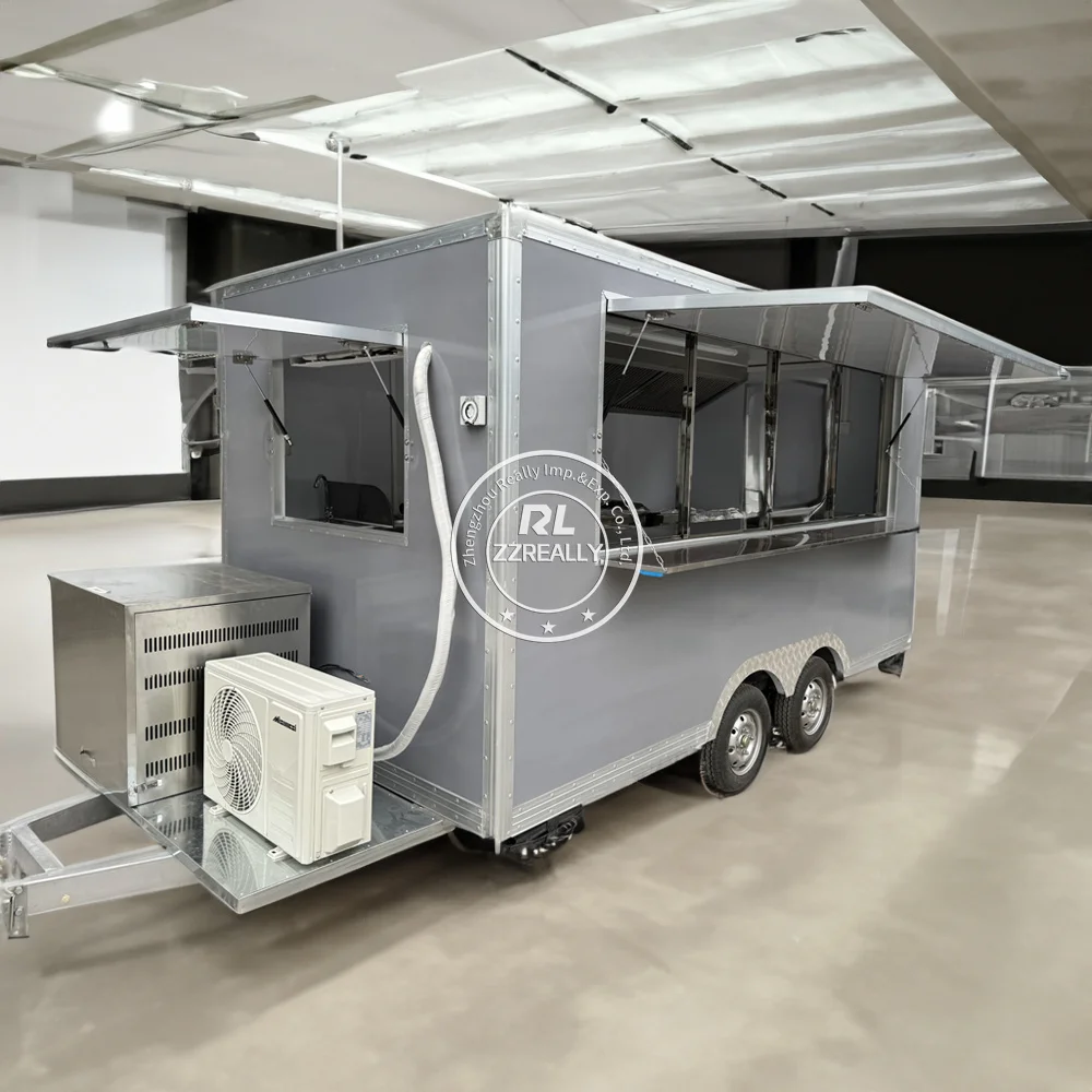 

Concession Food Truck Customized Coffee Pizza Kiosk Street Restaurant Ice Cream Cart Food Trailer Fully Equipped