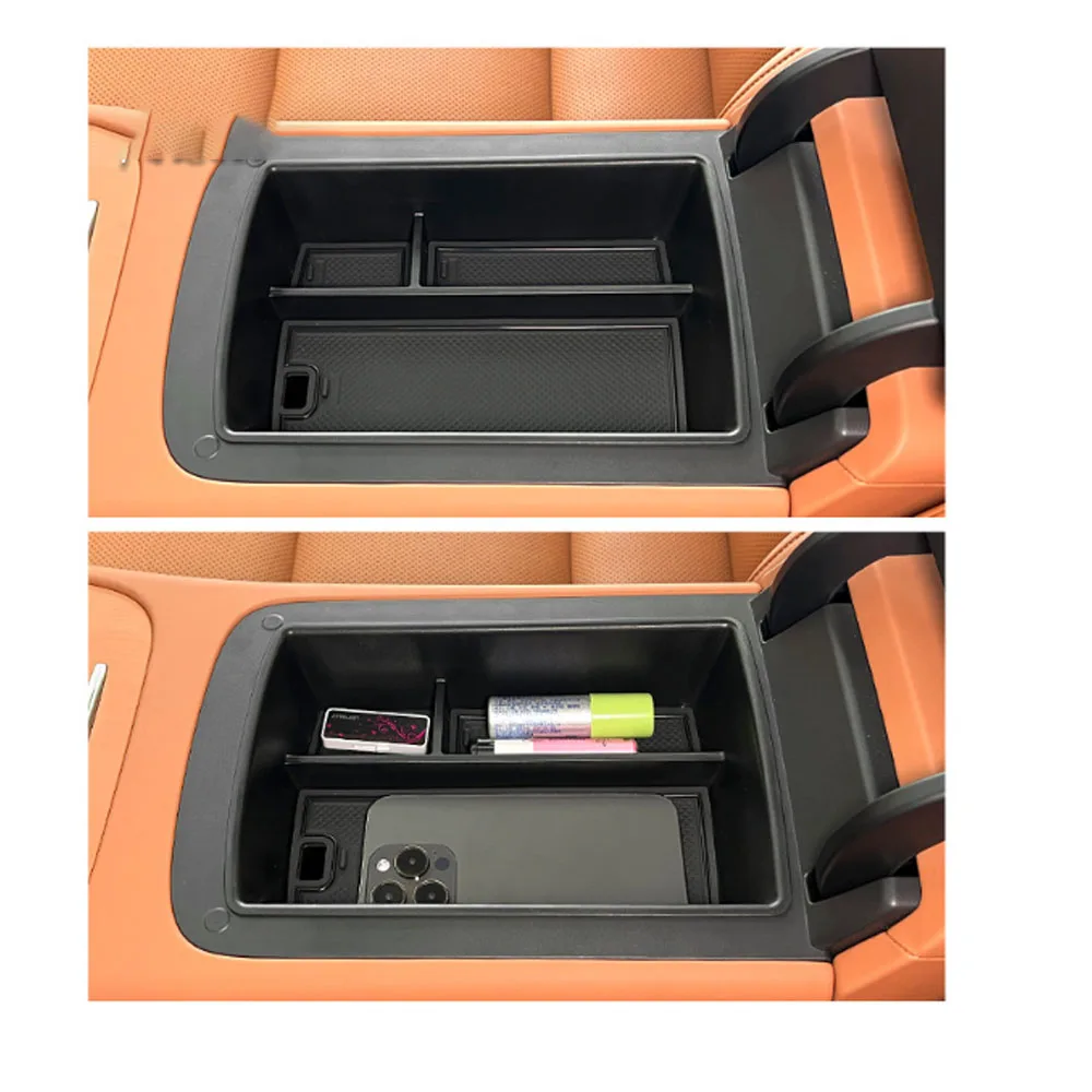 For Leapmotor Leap Motor C10 2024 ABS Silica Gel Car Central Control Armrest Box Storage Box Cover Trim Decoration Accessories