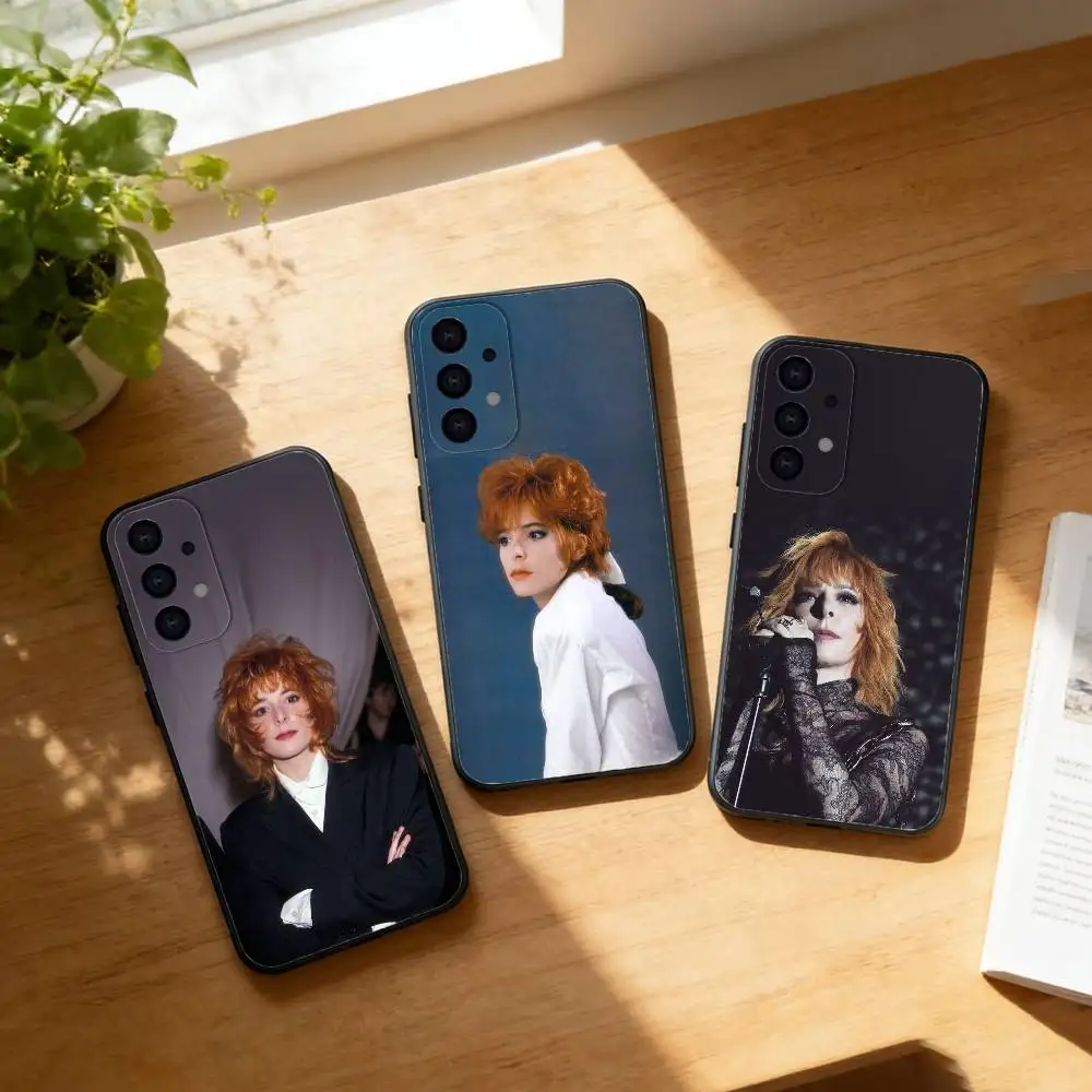

M-Mylene Farmer phone Case For Samsung S25,24,21,22,23,30,Ultra,20,Plus,Fe,Lite,Note Soft Black Cover