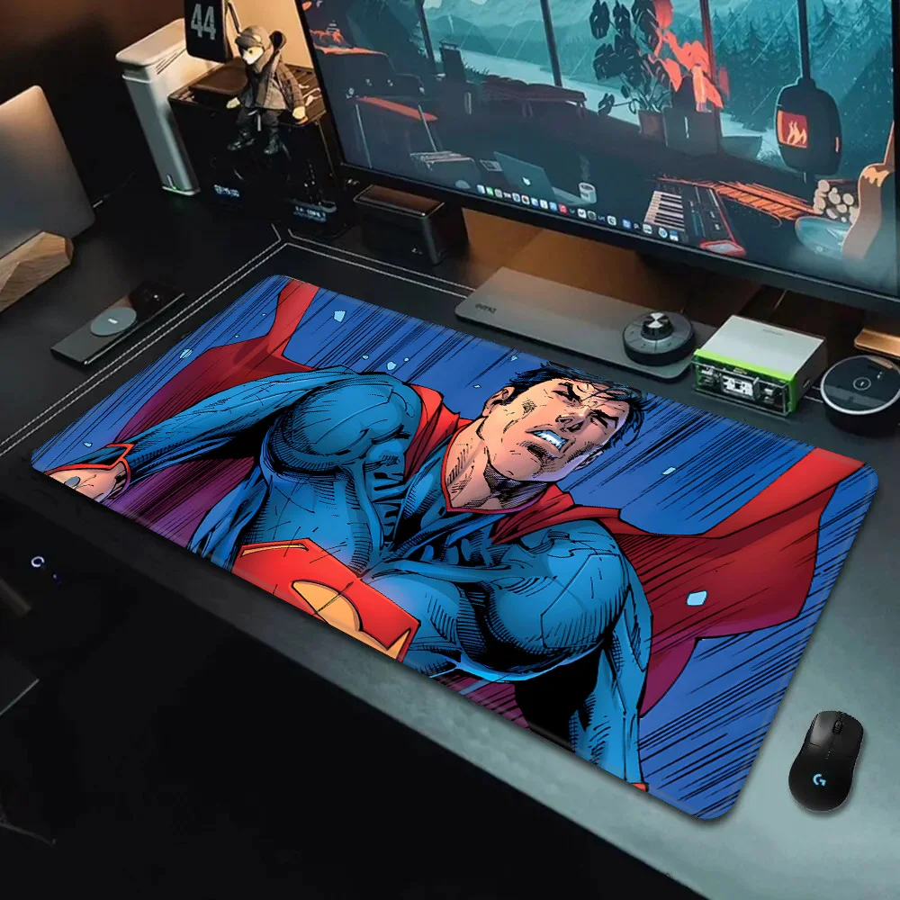 Cartoon S-SupermanS Logo Mousepad HD Printing Computer Gamers Locking Edge Non-slip Mouse Pad XXL90x40cm Keyboard PC Desk Pad