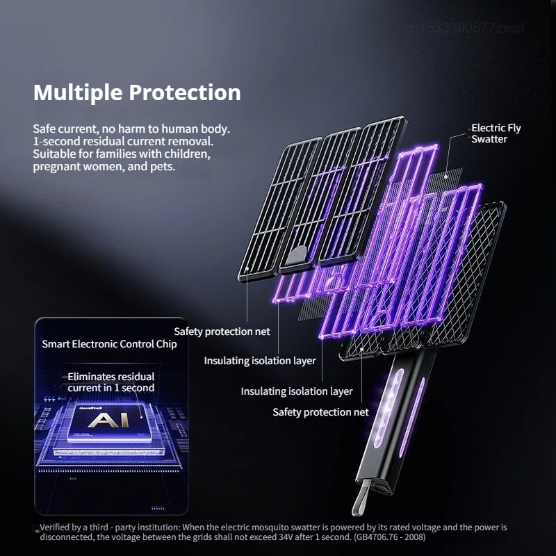 New Foldable Electric Mosquito Swatter for Outdoor Camping Portable UV Trap Lamp Rechargeable Hanging Type Mosquito Killer Lamp view 4