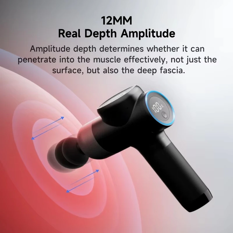 

OEM 2025 Gym Sports Body Powerful Deep Tissue Muscle Wireless Massage Gun Fitness for Hand Arm and Head With Heat Function