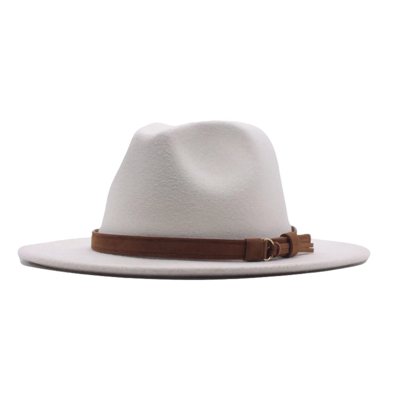 Belt Classic Hat Wool Wide Buckle Floppy Panama Hat Womens Caps Hiking Hats for Men Fedoras simple  cowboy sun Protection caps