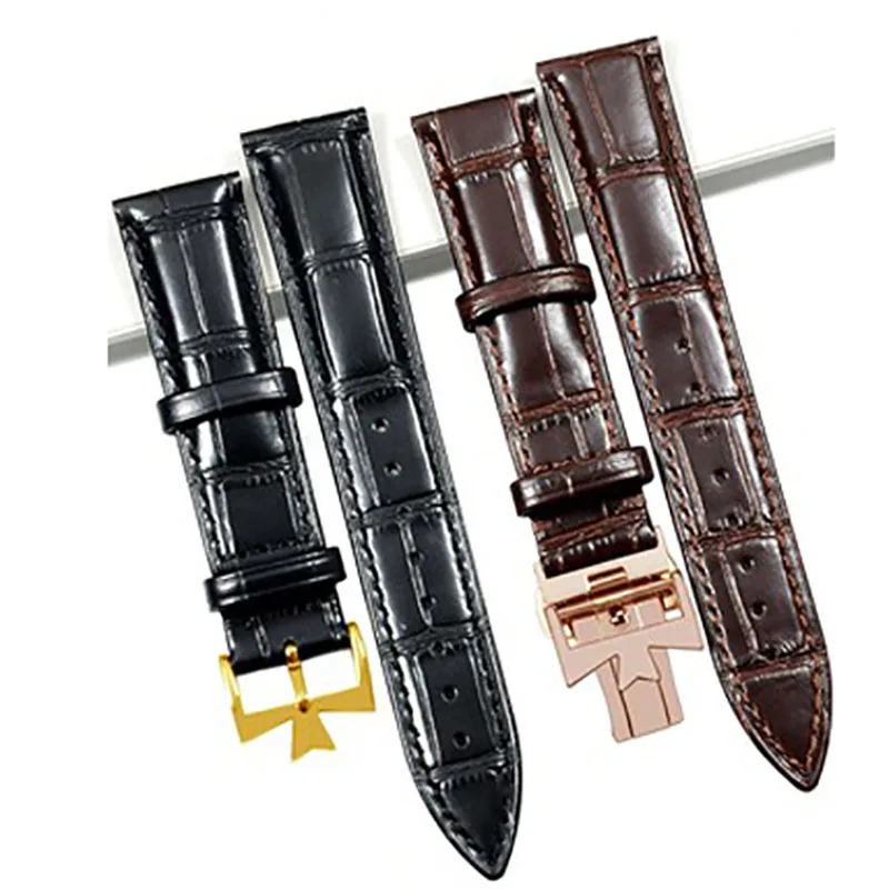 Leather strap for compatible for  VC Vacheron leather strap Constantin watch strap men\'s strap  accessories  19 20 22mm