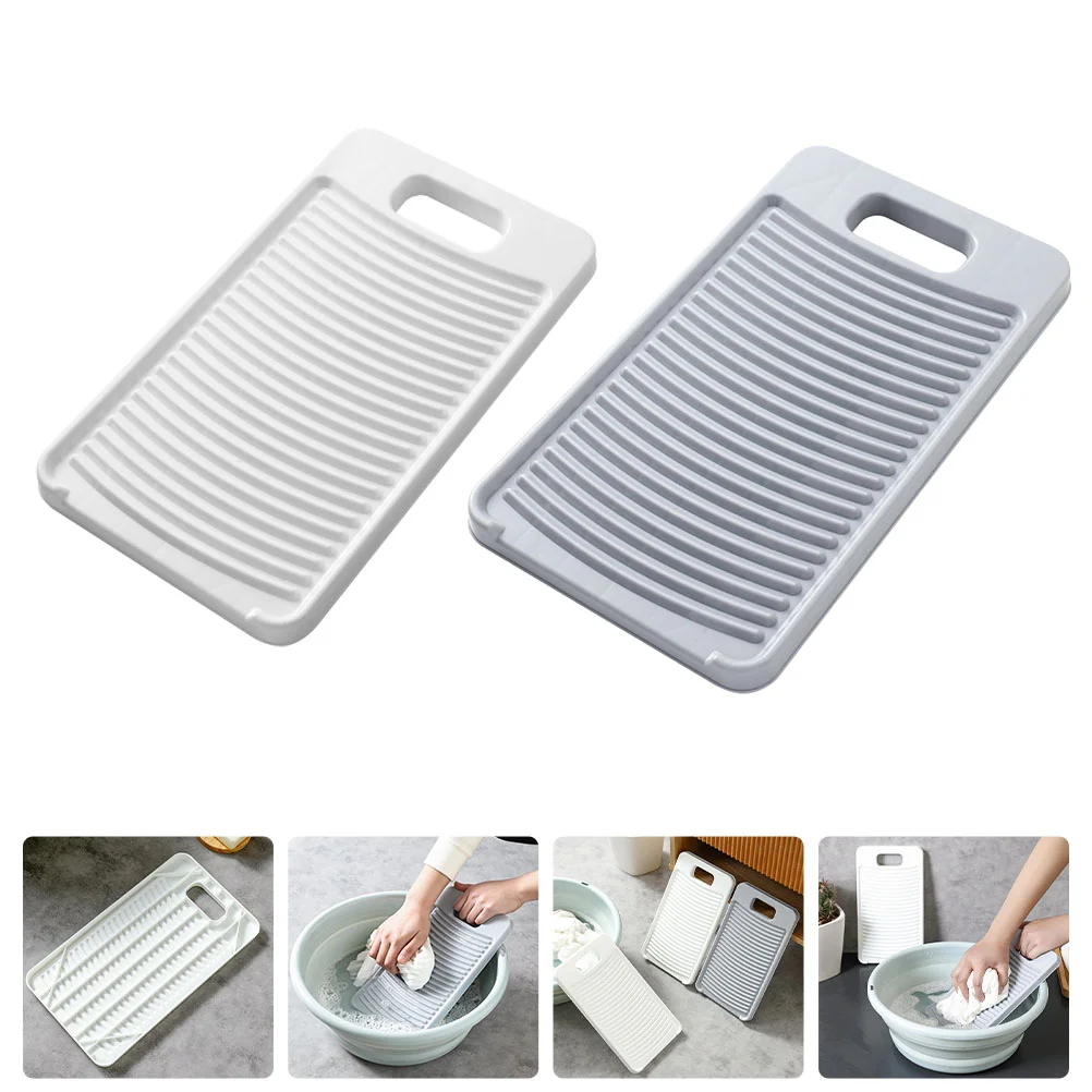 

2 Pcs Washboard Hand Plastic Washing Anti-skid Clothing 285x16CM for Laundry Scrubbing Family Home Clothes