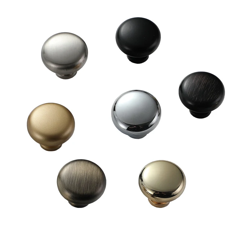 Zinc Alloy Solid Single Hole Round Knob Thickened Luxury Furniture Pull Handle  Cabinet Wardrobe Closet Drawer Door