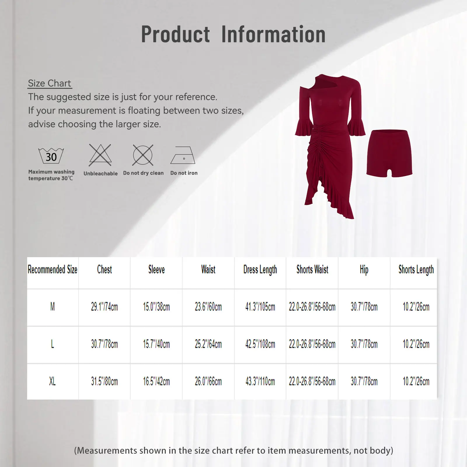 Women Elegant Latin Dance Dress with Safety Shorts Half Sleeve Ruffled Trim with Side Drawstring Dress Belly Latin Dancewear