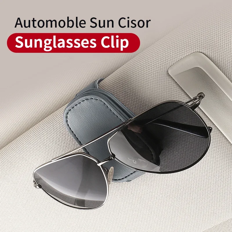 Universal Car Auto Sun Visor Glasses Box Sunglasses Clip Card Ticket Holder Stand Fastener Pen Case Eyeglasses Car Accessories