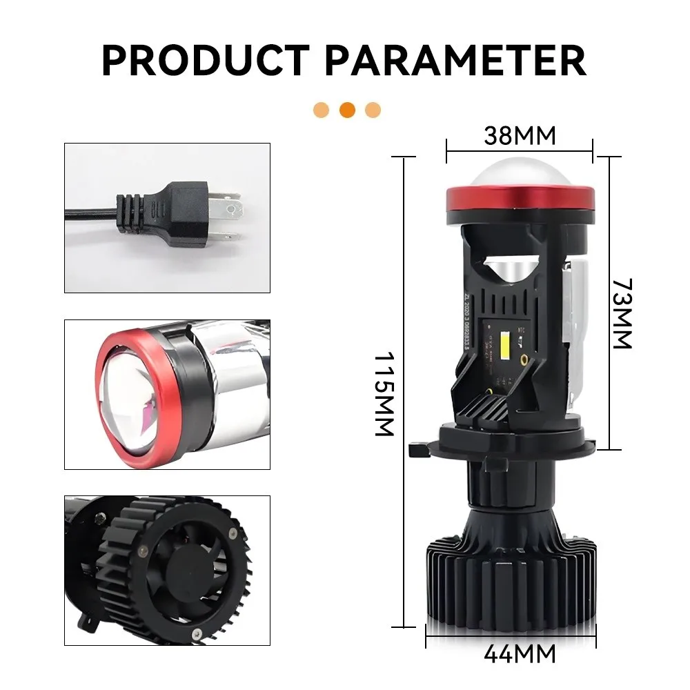 جديد عدسة صغيرة LED H4 لمبات 6500K العارض عدسة Bi Canbus Y7D عالية منخفضة شعاع السيارات سيارة مصابيح السيارة الأمامية