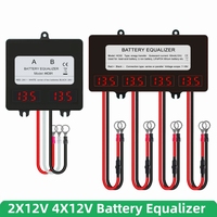 24V 48V Battery Equalizer LED Display Solar Controller Battery Charge Voltage Balancer For 2X12V 4X12V Lead-Acid/Lithium/LiFePO4