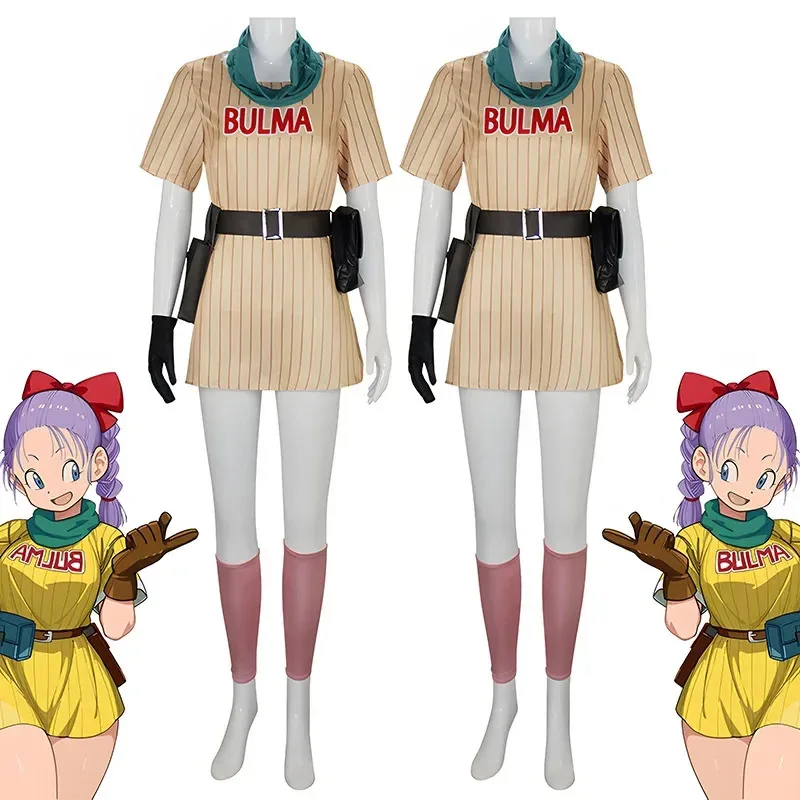 

Anime Bulma cosplay costume pink uniform dress WOMEN'S dresses outfits Halloween carnival cosplay party for adult women