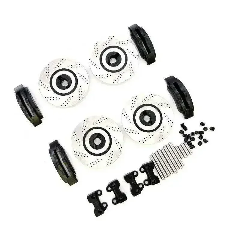 4 szt. Metalowe tarcze hamulcowe z zaciskami do samochodów RC Crawler 1/10 TRX4 Defender Bronco G500 TRX6 G63, części tuningowe