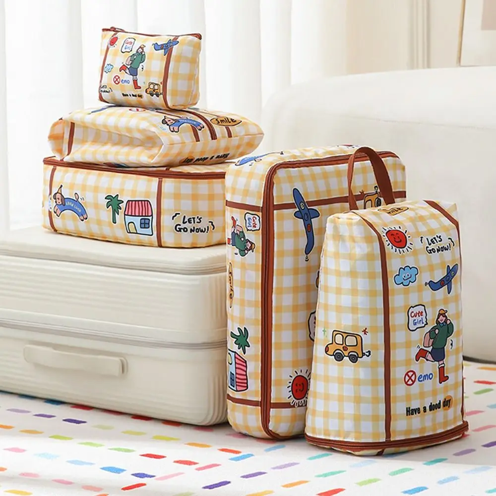 

5Pcs/set Cartoon Makeup Travel Bag Portable Large Capacity Cosmetic Organizer Durable Waterproof Travel Storage Case Home