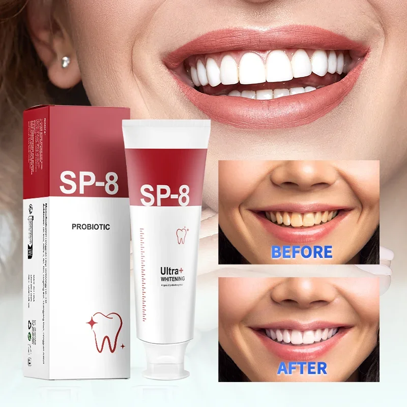 

Probiotic Toothpaste Sp-8 Deep Clean Brightening Tooth Remove Plaque Stains Fresh Breath Quick Repair Cavities Health Care