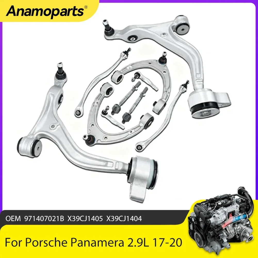 Chassis Parts Front Suspension Control Arm Tie Rods Kits Fit 2.9 3.0 4.0 L For 2017-2020 Porsche Panamera 2.9L 3.0L 4.0L GAS
