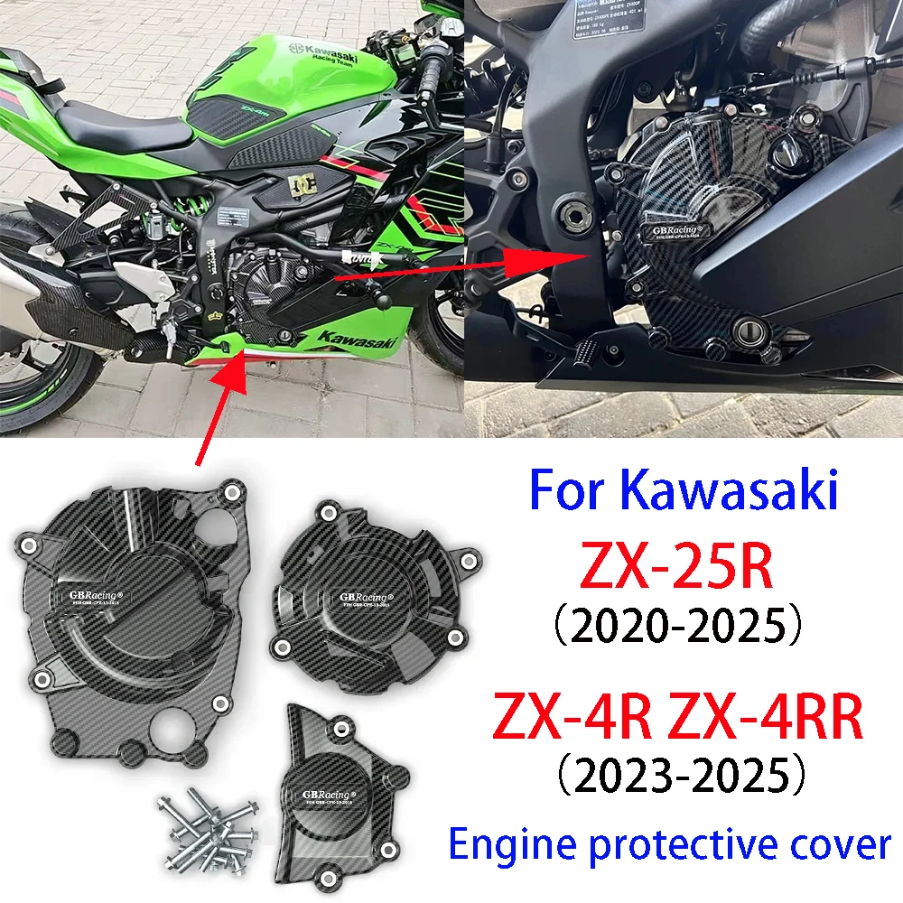 

ZX4R ZX4RR ZX25R Engine cover Protection case For KAWASAKI NINJA ZX-4R ZX-4RR 2023-2024 NINJA ZX-25R ZX 25R 2020 2021 2022 2023