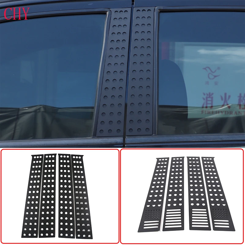 

For Ford Ranger Wildtrak T7 T8 15-21 Aluminum Alloy Black Car Windows B-pillar Center Column Cover Trim Sticker Car Accessories