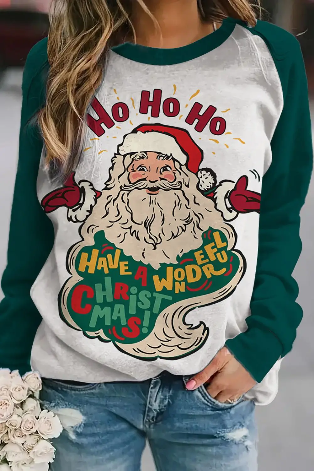 Fashion Christmas Santa Claus 3D Print Sweatshirts Women Raglan Long Sleeves Hoodie Pullover Harajuku Y2k Tops Female Clothing