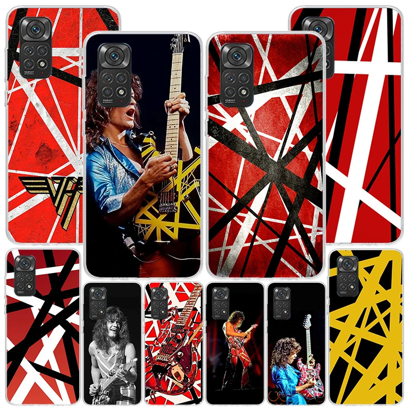 Eddie Van Halen Graphic Guitar Phone Case For Xiaomi Redmi Note 13 12S 12 11 11S 11E 10 Pro Plus 10S 11T 9 9S 8 8T 7 5G Personal