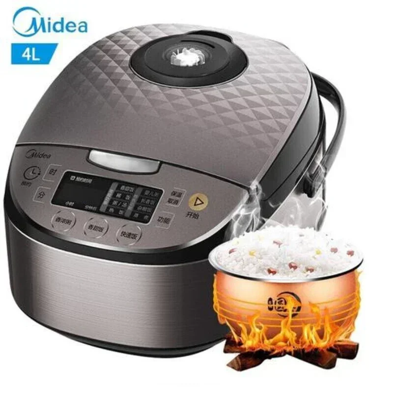 Midea Electric Cooker Turbine Overflow Prevention Round Cooker 4L5L Household Electric Cooker Electric Rice Warmer      Cake