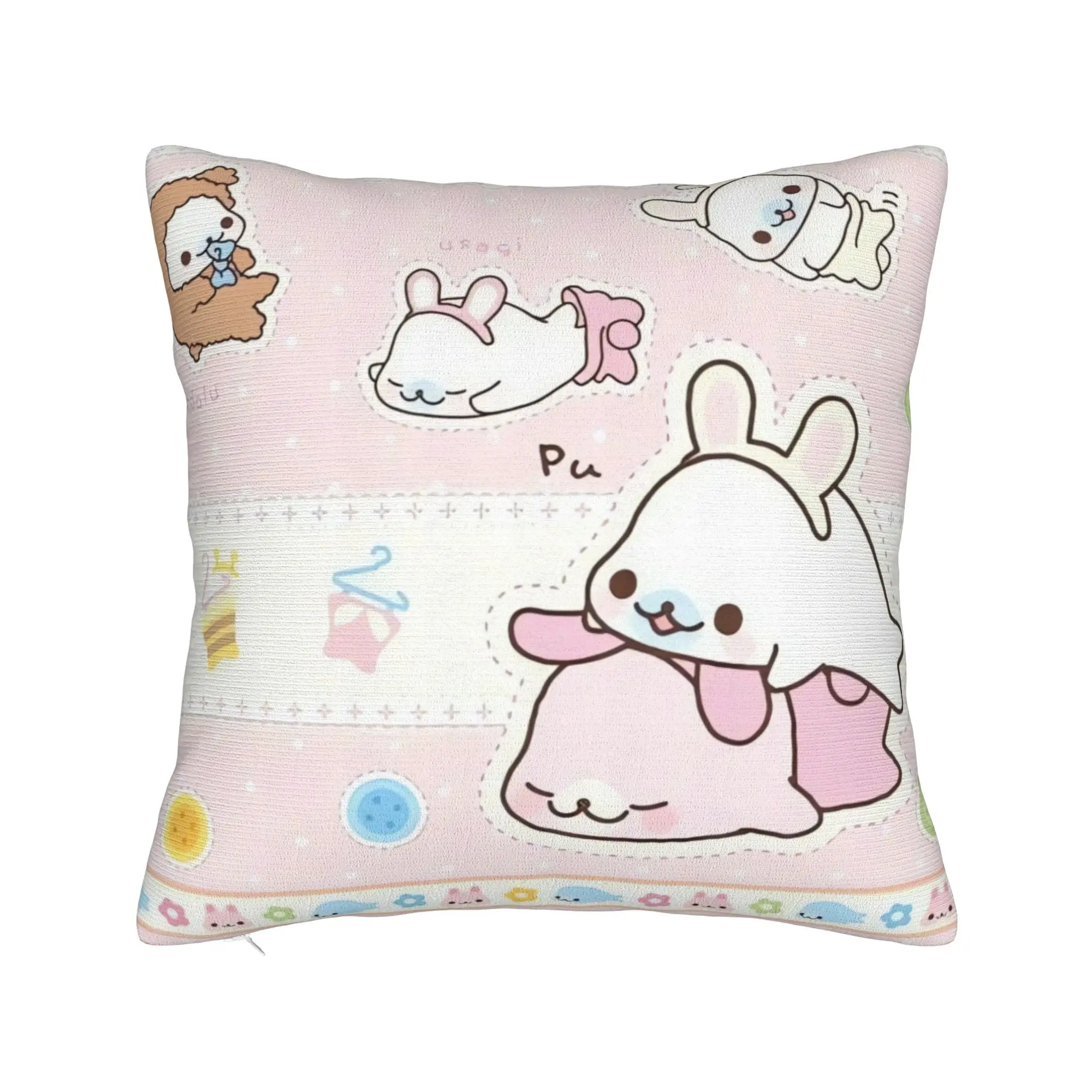 White Seal Strawberry Pillowcases Mamegomas Morden Pillow Case For Living Room Sofa Square Pillow Cover