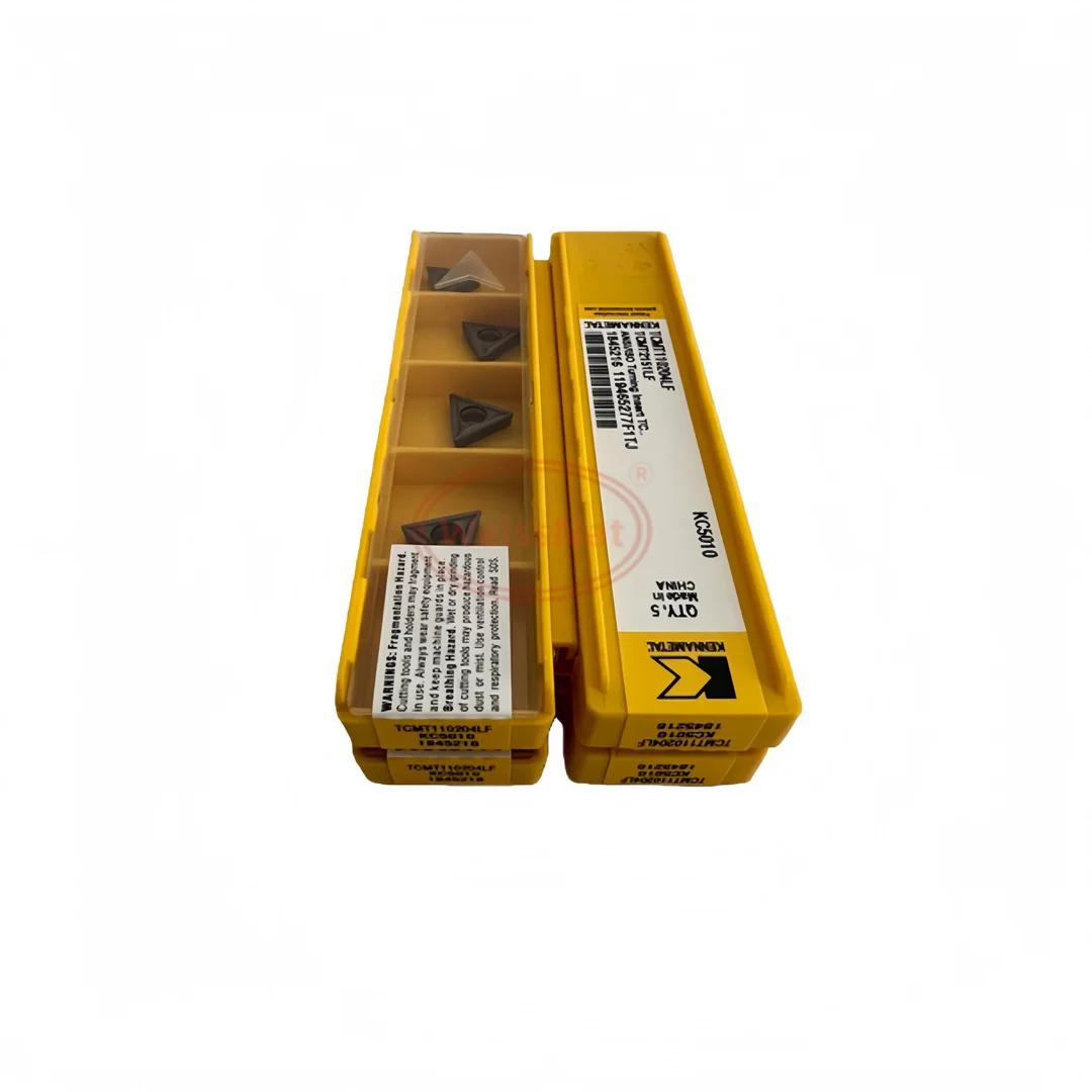 

Kennametal TCMT110202LF TCMT110204LF TCMT16T302LF TCMT16T304LF TCMT16T308L KC5010 TCMT110204MP KCS10B Carbide InsertTCMT Inserts