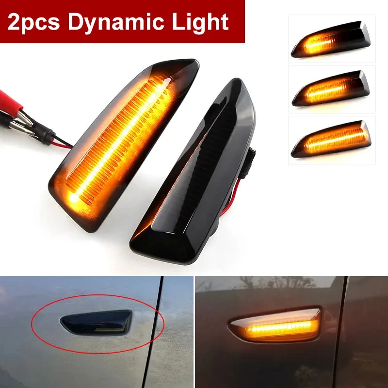 2Pcs Led Dynamic Side Marker Turn Signal Light Blinker For Opel Astra J K Crossland Grandland X Insignia B Zafira C Buick Regal