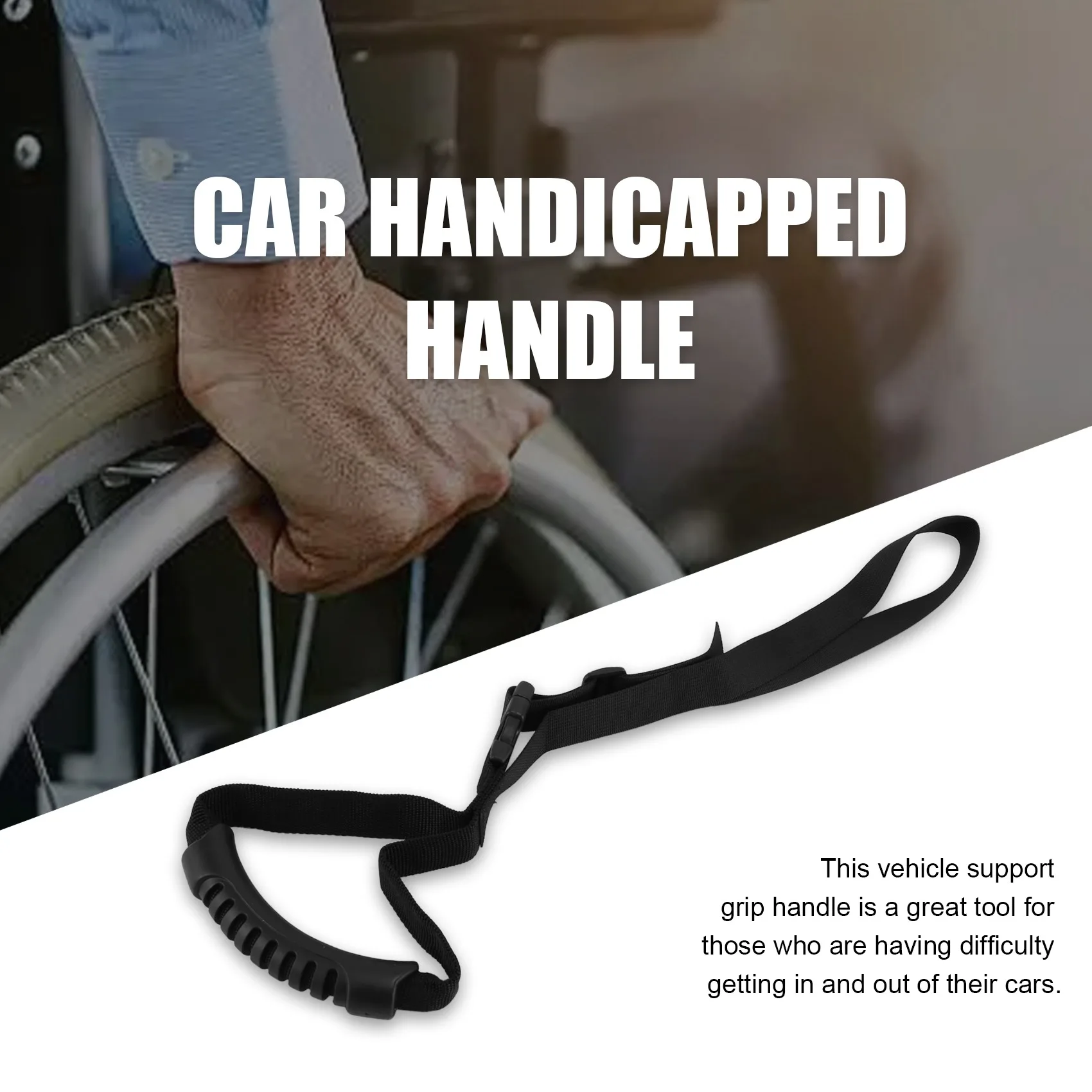 

AB98-Автоматически регулируемая ручка-опора для автомобиля, нейлоновая ручка-помощник для подъема, устройство для поддержки в автомобиле для пожилых людей и людей с ограниченными возможностями