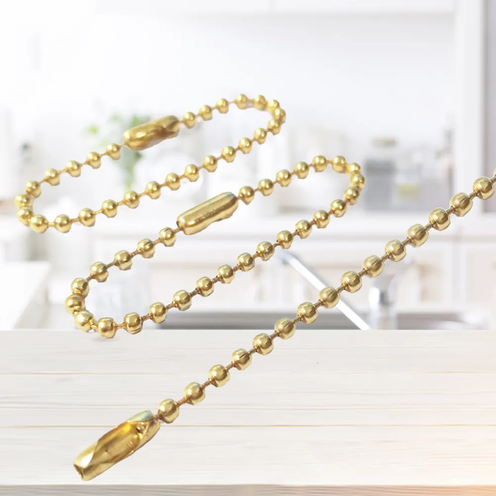 50Pcs Premium Adjustable Ball Chain Necklaces Metal Bead Connector Chains for Nail Files Label Tags Scissors Keys Dog Tags