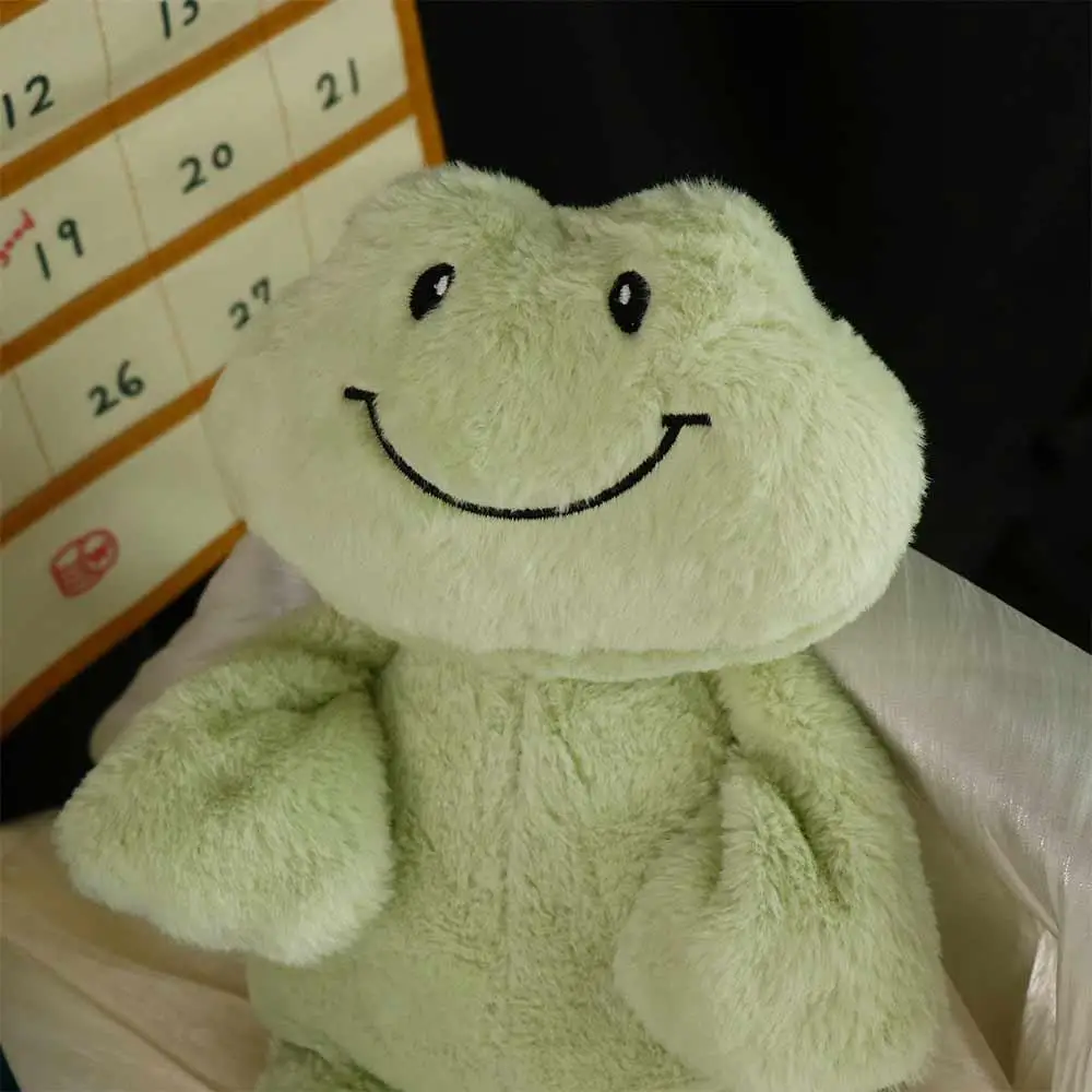 35cm Cute Smiling Frog Plushie Toys Soft Cartoon Green Frog Stuffed Animal Toy Kids Sleeping Toys Children Birthday Xmas Gifts