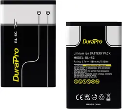 DuraPro 1580mAh BL-5C BL5C Phone Battery for Nokia 3100 3105 3109C 3110C 3120 3110 1000 1010 1100 1108 1110