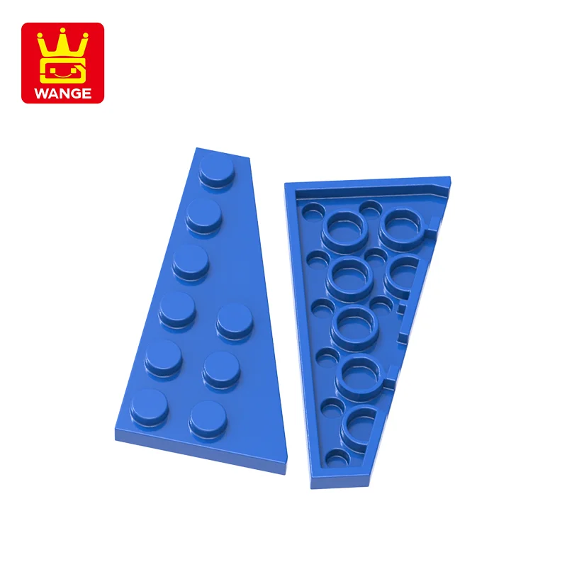 Wange 62Pcs/lot 54383 Wedge Plate Right Plate 3x6 with Angle Building Blocks Moc Color Accessories Compatible with Brick Part