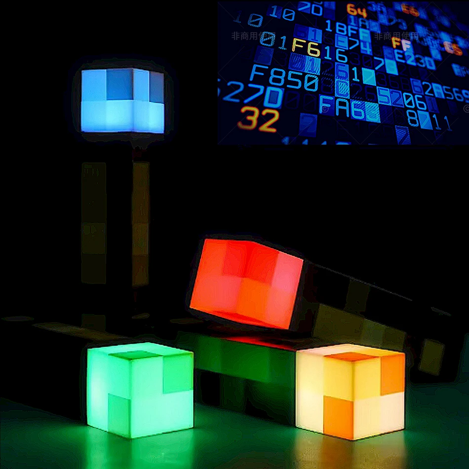 11Inch Brownstone Torch Torch Light LED Light USB Rechargeable Night Home Decor Table Lamp Kids Gift Bedside Lamp