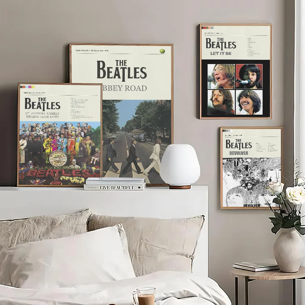 

Band-The-B-Beatles Poster Self-adhesive Art Poster Whitepaper Prints Posters Artwork Aesthetic Art Wall Painting